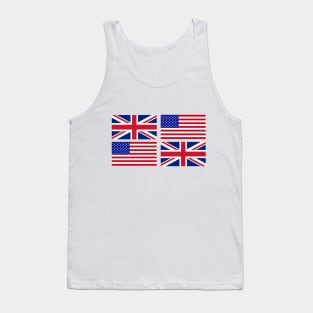 The American and United Kingdom Flag x2 Tank Top